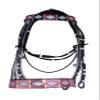 Designer Horse Bridle with Web Reins & Hand Stoppers Handcrafted Comfort Lined Crown Piece Lightweight by EQUESTRAIN Enterprises (Small/Pony, Black) view 1