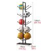 Bsetain Ball Storage Display Holder, Vertical Double-Sided Basketball Rack Holder, Black Ball Storage Organizer Stand for Soccer/Volleyball, Boys Room/School/Indoor Ball Display Stand (Size : 5 Tier) view 3