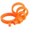 1 PAIR (2pcs) SILICONE FLAT FLARE TUNNELS Double Flare Gauges Thin Soft Flexible Flesh Plugs 1041 (1/2" (12MM), Orange) view 2