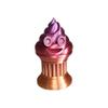 Jr. Poop Emoji Trophy's - Perfect Award or Gift - 4" inches Tall - Featuring a Solid Poop Emoji on a Column Pillar - Znet3D (Rainbow) view 1