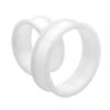 1 PAIR (2pcs) SILICONE FLAT FLARE TUNNELS Double Flare Gauges Thin Soft Flexible Flesh Plugs 1041 (13/16" (20MM), White) view 1