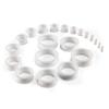1 PAIR (2pcs) SILICONE FLAT FLARE TUNNELS Double Flare Gauges Thin Soft Flexible Flesh Plugs 1041 (13/16" (20MM), White) view 3