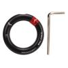 Rappel Ring Connector, Detachable Connector for Rock Climbing, Arborist, Hammock Connection Point, 12mm Opening (Black) view 2