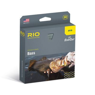 RIO Products Avid Series Bass Fly Line, Warm Fishing Conditions, Front Taper with Welded Loops, Easy Casting, Slick Coating, WF6F