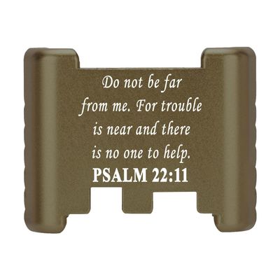 NDZ Performance Aluminum Slide Racker Back Plate for Glock 43 43X 48 Improved Slide Grip, Laser Engraved, ODG Bible Psalm 22:11