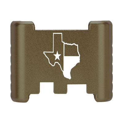 NDZ Performance Aluminum Slide Racker Back Plate for Glock 43 43X 48 Improved Slide Grip, Laser Engraved, ODG Texas State Outline Flag