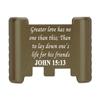 NDZ Performance Aluminum Slide Racker Back Plate for Glock 43 43X 48  Improved Slide Grip, Laser Engraved, ODG  Bible John 15:13 view 1