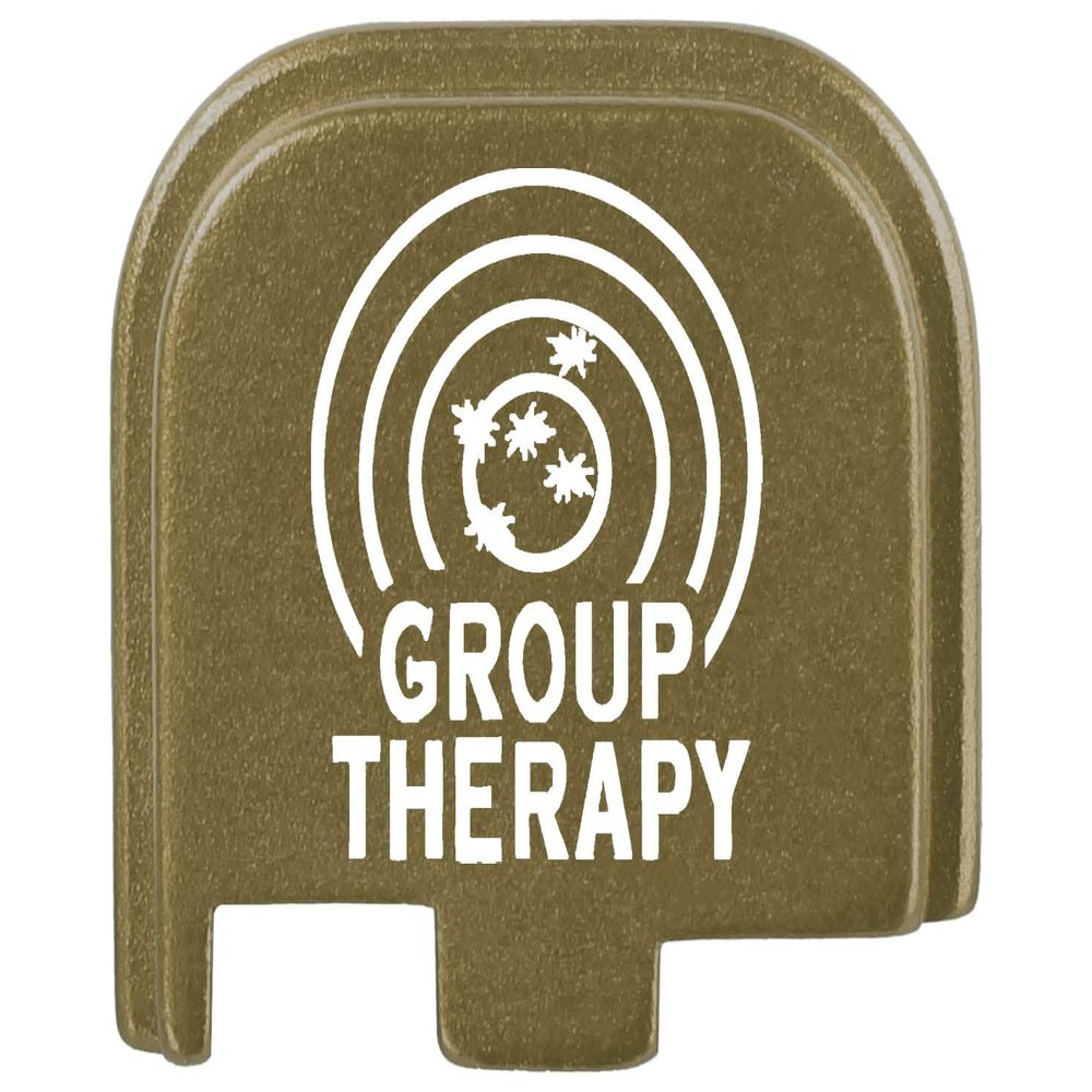 NDZ Performance Slide Cover Back Plate for Glock 43 43X 48, 9mm, Laser Engraved Anodized Aluminum in Olive Drab Green, Made in The USA - Group Therapy Target