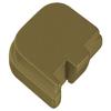 NDZ Performance Slide Cover Back Plate for Glock 43 43X 48, 9mm, Laser Engraved Anodized Aluminum in Olive Drab Green, Made in The USA - US Flag Tattered view 4
