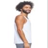 Expert Brand USA-Made Men's MoCA Cotton Blend Sleeveless Muscle Shirt, White, Large view 3