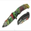 GIFTS INFINITY Customized Engraved Pocket Folding Knife - Groomsmen Wedding Party Monogrammed (RADIUM SKULL) view 1