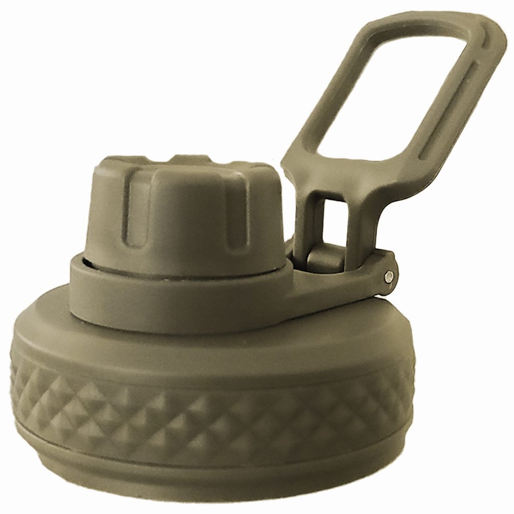 Water Bottle Lid Replacement for Battle Bottle - Chug Cap Tops for 32 oz, 40 oz, and 64 oz Wide Mouth Vacuum Sealed Water Bottles by Iron InfideI (Tan)