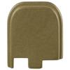 NDZ Performance Slide Cover Back Plate for Glock 43 43X 48, 9mm, Laser Engraved Anodized Aluminum in Olive Drab Green, Made in The USA - Wolf Moon view 2