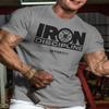 Gymish Lifestyle Strength Training Workout T-Shirt Iron Discipline Mens Gym Training Muscle Tee (MED, Iron Discipline Grey) view 2