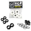 Pig Skateboard Bushings Soft 81A White with Dime Bag Axle, Kingpin Nuts and Speed Kit - Rebuild/Refresh Pack That fits Almost All Skateboard Trucks view 1