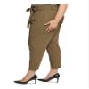 Calvin Klein Womens Plus Stretch Tapered Ankle Pants Green 18W view 3