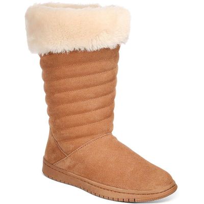 Style & Co. Womens Novaa Suede Winter & Snow Boots Tan 8 Medium (B,M)