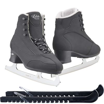 Jackson Ultima Softec Black Elite ST7202 Mens 9 Bundle with Skate Guards