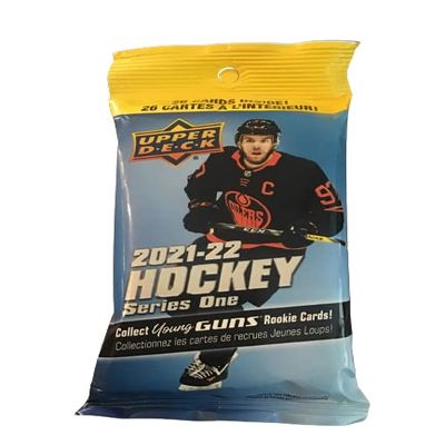 2021-22 Upper Deck Series 1 Hockey 26 Card Cello Fat Pack