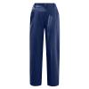 XUNRYAN Capri Pants Women Casual Summer Elastic High Waist Linen Pants Loose Wide Leg Cargo Pants Crop Trouser with Pockets view 3