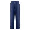 XUNRYAN Capri Pants Women Casual Summer Elastic High Waist Linen Pants Loose Wide Leg Cargo Pants Crop Trouser with Pockets view 4