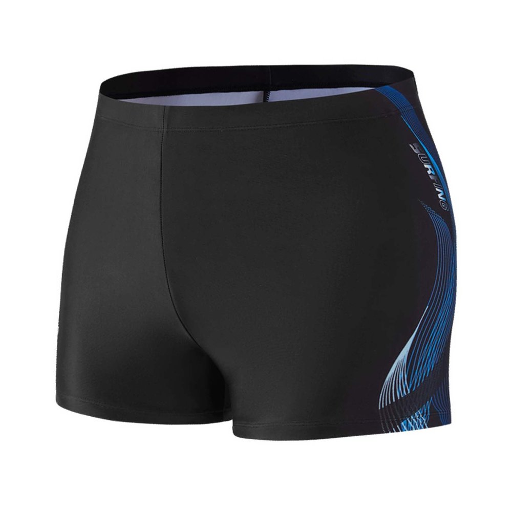 Angel season Swim Jammers for Men Swimsuit Square Leg Swimsuit Athletic Training, Quick Dry Chlorine Resistant Mens Swim Briefs Black
