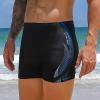 Angel season Swim Jammers for Men Swimsuit Square Leg Swimsuit Athletic Training, Quick Dry Chlorine Resistant Mens Swim Briefs Black view 3
