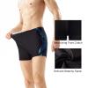 Angel season Swim Jammers for Men Swimsuit Square Leg Swimsuit Athletic Training, Quick Dry Chlorine Resistant Mens Swim Briefs Black view 4