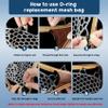 Riverruns Rubber Net Replacement Fishing Net Bag Fly Fishing Foldable Fish Landing for Freshwater Saltwater Without Handle 6 Sizes (Black, Circumference: 39" Diameter: 14" Net Depth: 10") view 4