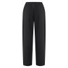 XUNRYAN Capri Pants Women Casual Summer Elastic High Waist Linen Pants Loose Wide Leg Cargo Pants Crop Trouser with Pockets view 4