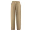 XUNRYAN Capri Pants Women Casual Summer Elastic High Waist Linen Pants Loose Wide Leg Cargo Pants Crop Trouser with Pockets view 3