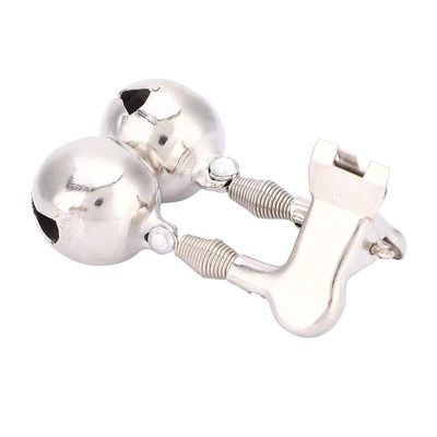 Alvinlite Fishing Rod Bell Fishing Dual Bell Stainless Steel Fishing Bell Clip Fishing Alarm Bell Fishing Pole Assembly Fish Alarm Bell for Sea Fishing Fishing Bell