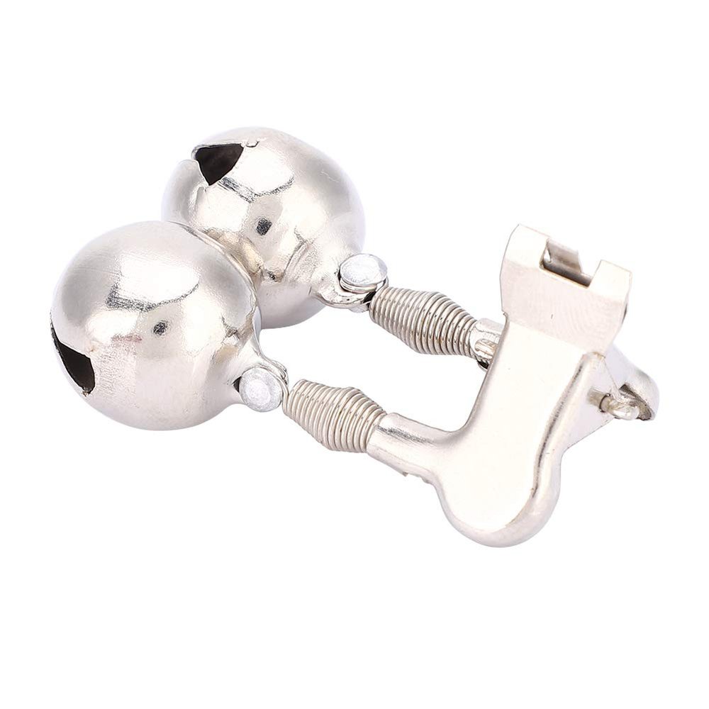Alvinlite Fishing Rod Bell Fishing Dual Bell Stainless Steel Fishing Bell Clip Fishing Alarm Bell Fishing Pole Assembly Fish Alarm Bell for Sea Fishing Fishing Bell