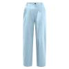 XUNRYAN Capri Pants Women Casual Summer Elastic High Waist Linen Pants Loose Wide Leg Cargo Pants Crop Trouser with Pockets view 4