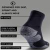 SITOISBE Quarter Compression Socks for Men Women, Cushioned Running Hiking Socks, Medium, Black/Grey (2 Pair of Each Color) view 3
