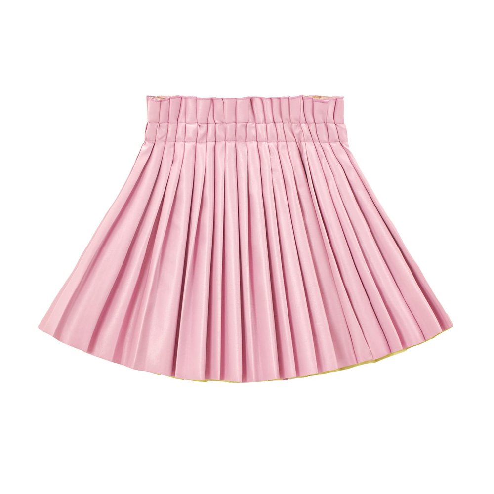 WELAKEN Pu Leather Skirts for Girls Kids & Teen & Toddler & Women Faux Leather Pleated Skirts
