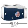 Case XX Pocket Knife NAVY BLUE SYNTHETIC SMOOTH TRAPPER- FLUTED W/CIGAR BOX Item #71231-4254 SS - Length Closed: 4 1/4Inches view 2