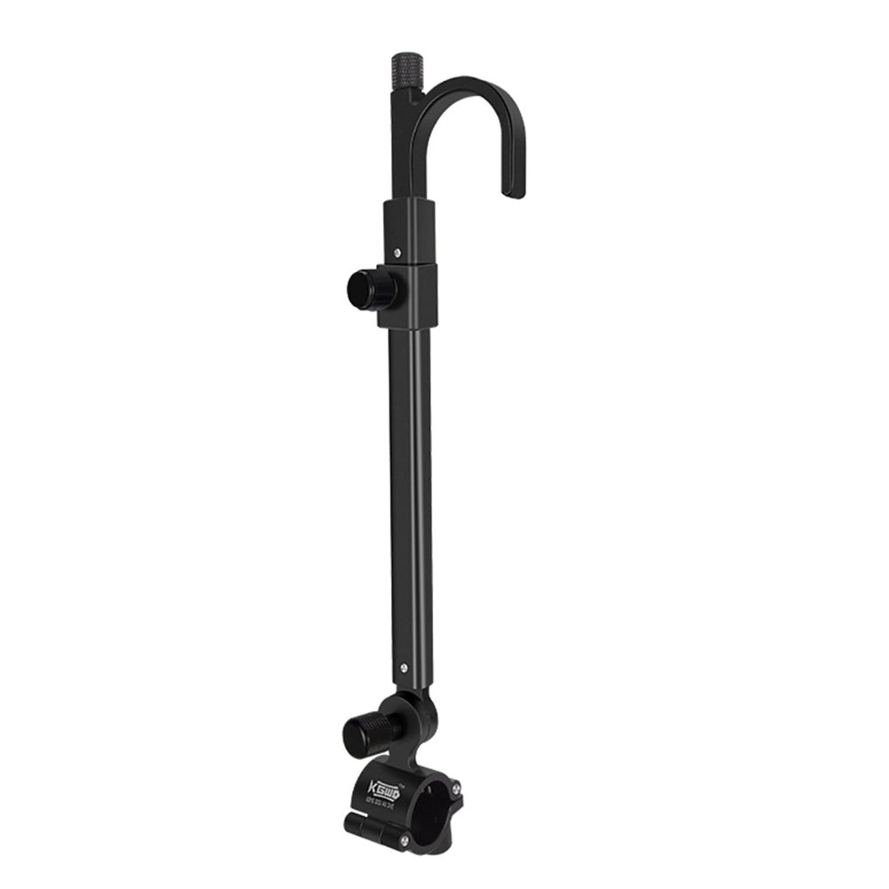 Vertical Fishing Rod Holder Aluminum Alloy Large Object Rear Bracket Fishing Rod Hanging Gun Turret Antenna Anti-skid And Anti-dropping Buckle Bracket Wall Mounted Fishing Rod Rack ( Color : Black )
