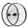 RUJIXU Mountain Bike Wheelset 26 inch Disc Brake Rim Brake MTB Quick Release Wheelset Double Wall Sealed Bearing Cassette 7 8 9 10 11 Speed 32 Spokes 6 Pawls (Color : Red hud, Size : 27.5inch) view 1