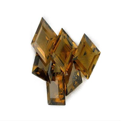 13mm Square Cut Smoky Palmeira Color Quartz Citrine Gemstone Gem Stone EBS4001