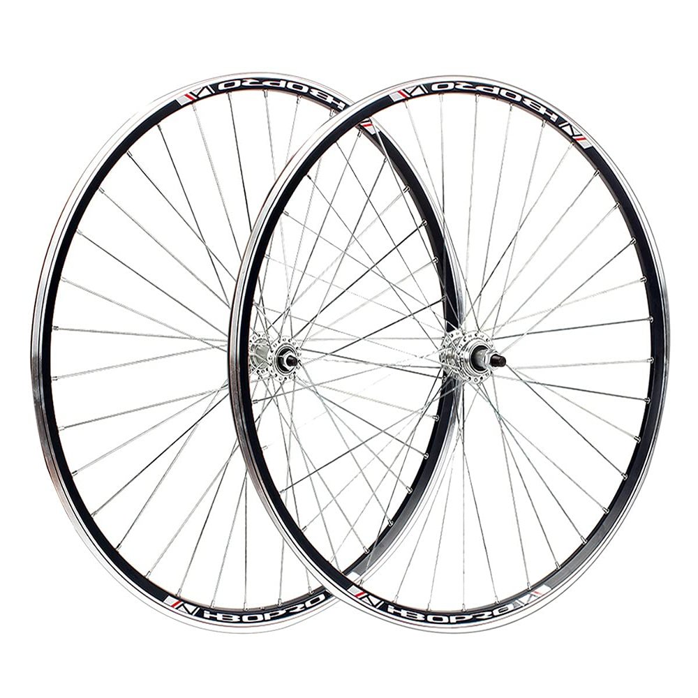 RUJIXU BMX Wheelset 406 451 24in Foldable Bicycle Rim C/V Brake Wheels Solid Shaft Hub for Rotary Flywheel 6/7/8/9 Speed (Color : Silver HUD, Size : 20"/451)