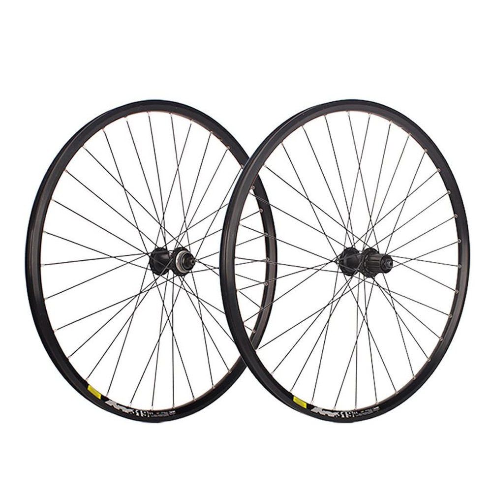 RUJIXU Mountain Bike Wheelset 26" 27.5" 29" Bicycle Rim MTB Centerlock Disc Brake Wheels Quick Release 32 Holes Cassette Hub for 7/8/9/10 Speed 1920g (Color : Black, Size : 27.5'')