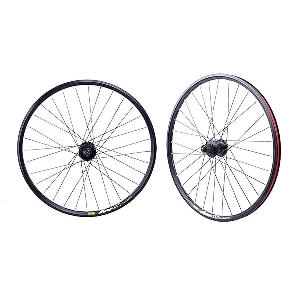 RUJIXU Mountain Bike Wheelset 26 27.5 29" MTB Disc Brake Rim Quick Release Wheels 32H Hub for 7/8/9/10 Speed Cassette Flywheel 2340g (Color : Black, Size : 29'')