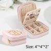 Ecosides Custom Surprise Travel Jewelry Box, 4x4x2inchs Jewelry Case, Soft Italian Velvet, Personal Valentine's Day Gift For Her, Pink view 3