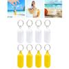 Jualyue Floating Keyring Float Keychain Plastic Capsule Shape Key Ring Pendant Key Holder for Boating Fishing 8PCS view 4
