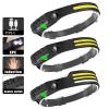 BEATLIPO COB+LED Motion IR Sensor Headlamp USB Rechargeable Headlight Torch Flashlight for Hiking, Running, Repairing, Fishing, Cycling (Yellow to White to Red III) view 3