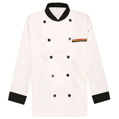 Chef clothes Cool Chef Coat with Breathable Mesh Unisex Chef Jacket Uniform Personalized Chef Works (Color : White, Size : Medium)