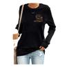 MOGUI I Got A Heart Like A Truck Tank Top Western Cowboy Sunset T-Shirt I Got A Heart Like A Truck T Shirt Fun Funny Vintage Gift Women Casual Loose Crewneck Long-Sleeved Retro T Pullover Black view 2