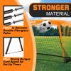 RUNBOW 6x4 ft Portable Kids Soccer Goal for Backyard Practice Soccer Net with Carry Bag (6x4 FT, 2 Pack, Orange) view 4