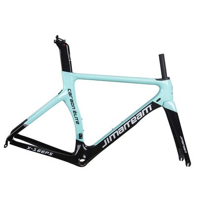 HIMALO 700c Road Bike Frameset Carbon C Brake Racing Frame QR 100/130mm Internal Routing Rame Set 46/48/50/52/54CM (Color : Light Blue, Size : 48cm)